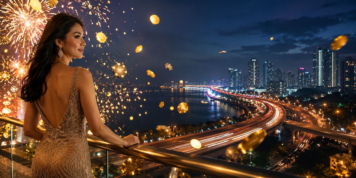 Suasana festival casino dengan tampilan meja taruhan dan antarmuka pembayaran modern